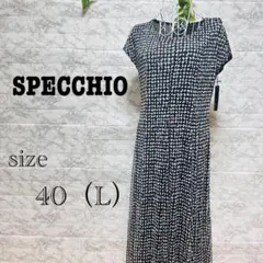 【l34】【SPECCHIO】半袖ロングワンピース 【40 (L)】新品タグ付きのサムネイル