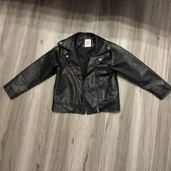 ブラック ライダースジャケット