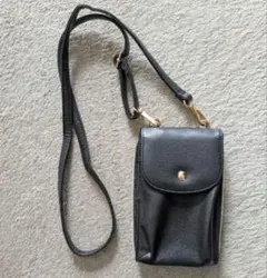 合成皮革ショルダーバッグ　ブラック