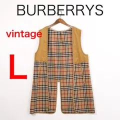 H4900◾️バーバリーズ　ノバチェック　ロングライナーベスト　Y2K