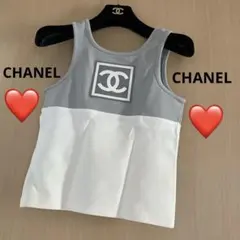 CHANEL シャネル タンクトップ グレー おしゃれアイテム CHANEL シャネル タンクトップ グレー おしゃれアイテム グレー