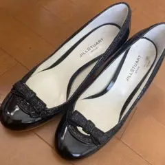 JILL STUART ブラック リボン付きパンプス