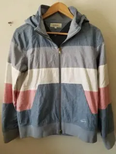 超美。TOMMY コットンフード付きZIPジャンパー