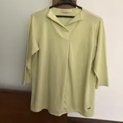 クロコダイル　レディース　Ｌ　ライトグリーン7分袖Tシャツ