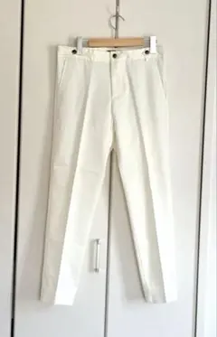 ZARA メンズ ホワイトコットンパンツ W80のサムネイル