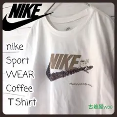 90Ｓ古着NIKEナイキコーヒー豆Ｔシャツ半袖スウッシュロゴ