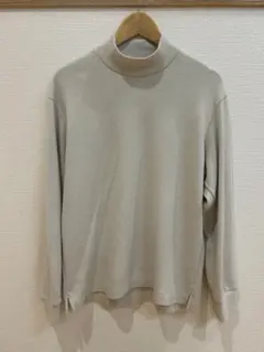 UNIQLO ソフトニットフリースモックネックT オフホワイト L