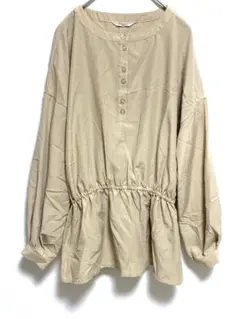 【サマンサモスモスブルー】ベージュ 長袖 チュニック✨F