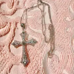ストーン装飾 クロス型ネックレス