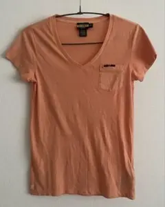 RUGBY オレンジ Vネック Tシャツ XS