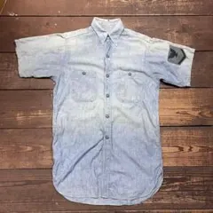 40's US Navy シャンブレー マチ付き 襟ダブルステッチ 初期タイプ