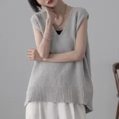 LOWRYS FARM ラメスラブオーバーベスト