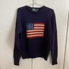 90s ポロ　バイラルフローレン 星条旗セーター