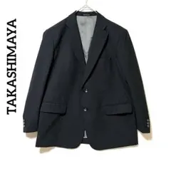 タカシマヤ テーラードジャケット ウール100% 大きいサイズ 2XL 黒のサムネイル