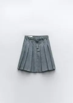 ZARA デニム プリーツ スカート