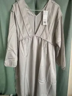 【新品未使用】 Samansa Mos2 blue パイピングワンピース