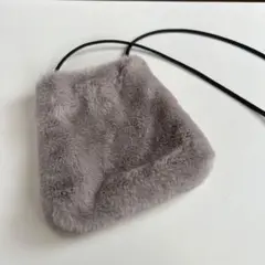 【お値下中】ファー ショルダーバッグ グレー