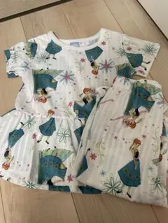 ベビー　キッズ　バースデイ　エルサ　アナ雪　半袖パジャマ　プリンセス