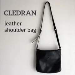 【美品】CLEDRAN クレドラン レザー ショルダーバッグ ブラックのサムネイル