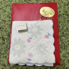 LAURA ASHLEY タオルハンカチ 花柄 刺繍のサムネイル