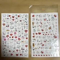 バレンタイン　ネイルシールセット 2枚組　ハート　カワイイ♪