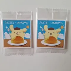 パステル×ポムポムプリン さくさくラスク シール ステッカー 2枚セット