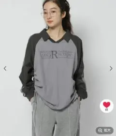 襟付きナイロンゲームシャツ グレー