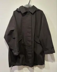 即購入⭕️UNIQLO ブロックテックリラックスハーフコート　ダークブラウン　L