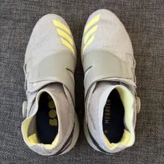 adidasグレー/イエロー ハイカットゴルフシューズ