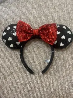 ディズニー ハート模様カチューシャ　ミニー