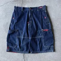 00s ECKO UNLTD カーゴバギーショーツ ワイド デニム W32のサムネイル
