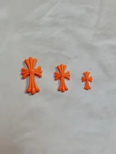 ネイルパーツ クロス 十字架 ネオンオレンジ