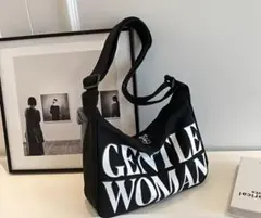 ブラック GENTLE WOMAN ショルダーバッグ 28cm