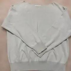 OPAQUE CLIP 薄いブルー 長袖ニット