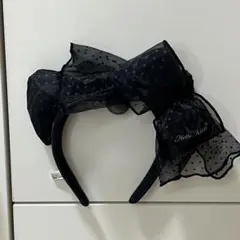 usj ハローキティ 黒リボン カチューシャ