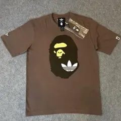 【新品タグ付】アディダス BAPE コラボTシャツ ブラウン M 完売品