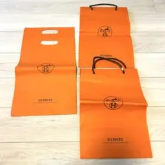 HERMES オレンジ ショップ袋 3枚セット