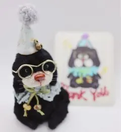 icchiさん ぬいぐるみ作家 マスコットキーホルダー パン デリバリー 猫