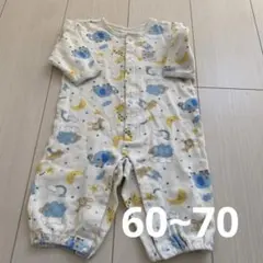 (60~70)動物柄 長袖 ロンパース