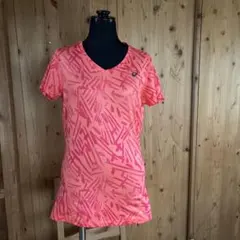 ASICS アシックス レディース 半袖 スポーツウェア 総柄 ピンクのサムネイル