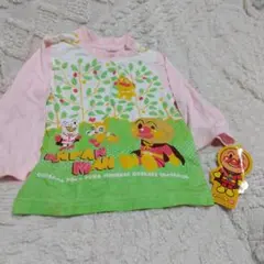 アンパンマン Tシャツ 95サイズ ピンク/グリーン