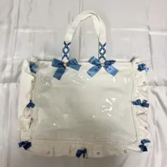 ザッカマート A3フリルデザイン痛バッグ用トートバッグ スモークブルー