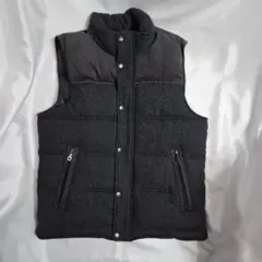 メンズダウンベスト【CHRISTIAN ORANI】ウールツイード×スウェード調