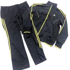 adidas ブラック　ゴールド　ジャージ　上下セット　黒金　サイズO