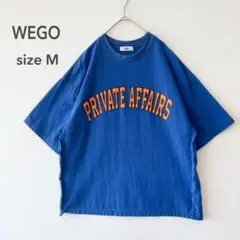 WEGO ウィゴー 半袖 Tシャツ ブルー ロゴT オーバーサイズ　Mのサムネイル