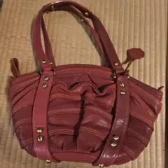 an Another Angel オレンジレザーハンドバッグ