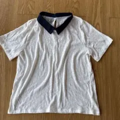 GLOBAL WORK 白色 半袖 ニットトップス
