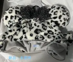 ディズニー　ミニー　ファンキャップ　ヒョウ柄　白