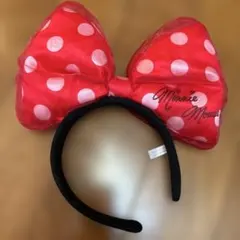 ミニーマウス 水玉リボンカチューシャ