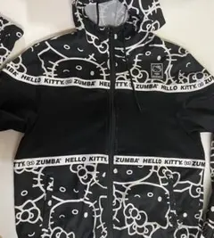 USED★ZUMBA HELLO KITTY 黒メッシュジャケット S
